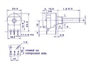 Potmeter - 10kOhm lin. m. kontakt (Ø6mm)