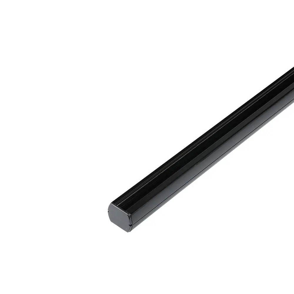 V-Tac Sort 1,5m Skinnespot Skinne - 3-faset, Komplet m/ Tilslutning og Endeprop (230V)