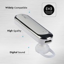 Bluetooth headset med 170mAh batteri og hvid farve