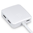 Raspberry Pi USB 3.0 hub - 4xUSB-A, 1xUSB-C, Hvid