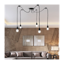 Edderkoppe loftslampe med E27 fatning og 1,5 meter stofledning - 230V输入