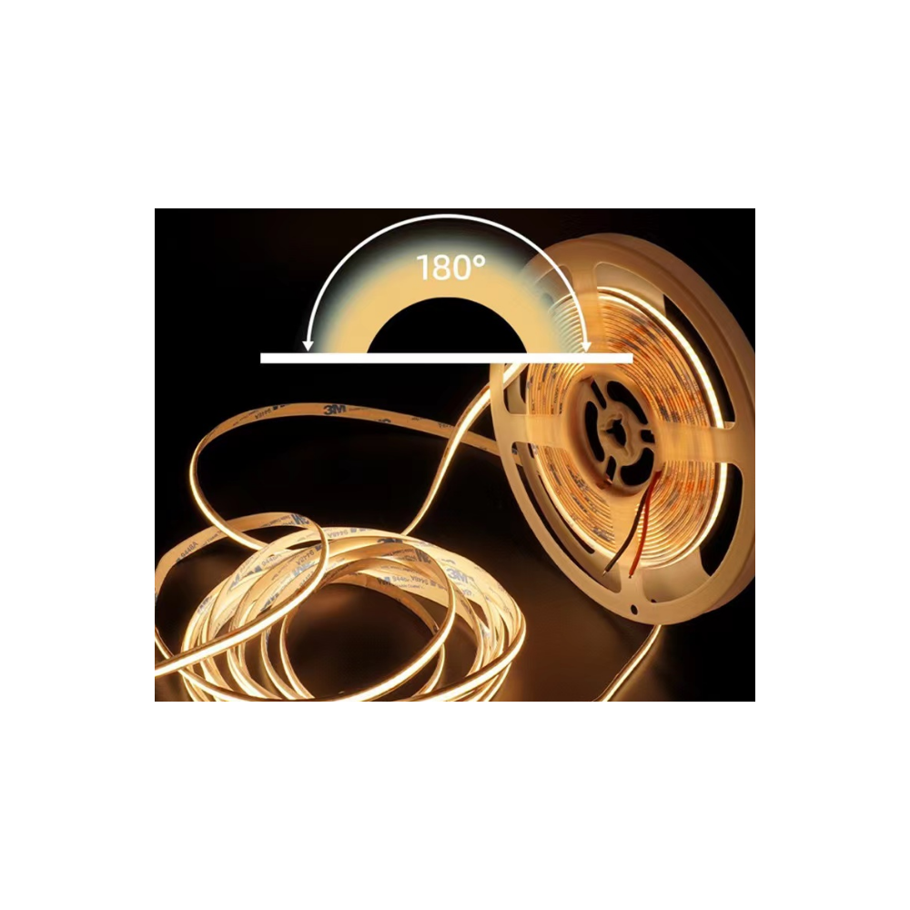 5m Dot-fri COB-LED-stripe - 12W/m, 320 LED pr. meter, RA90, 24V, IP20