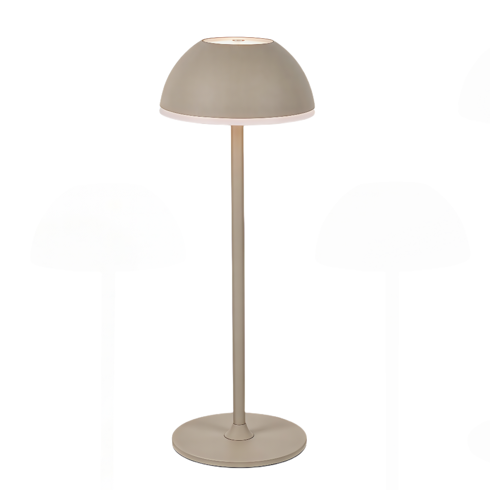 Opladelig LED bordlampe Inde/ude - Beige, touch dæmpbar, 3i1, IP54 udendørs