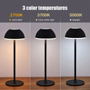 Opladelig LED bordlampe Inde/ude - Beige, touch dæmpbar, 3i1, IP54 udendørs