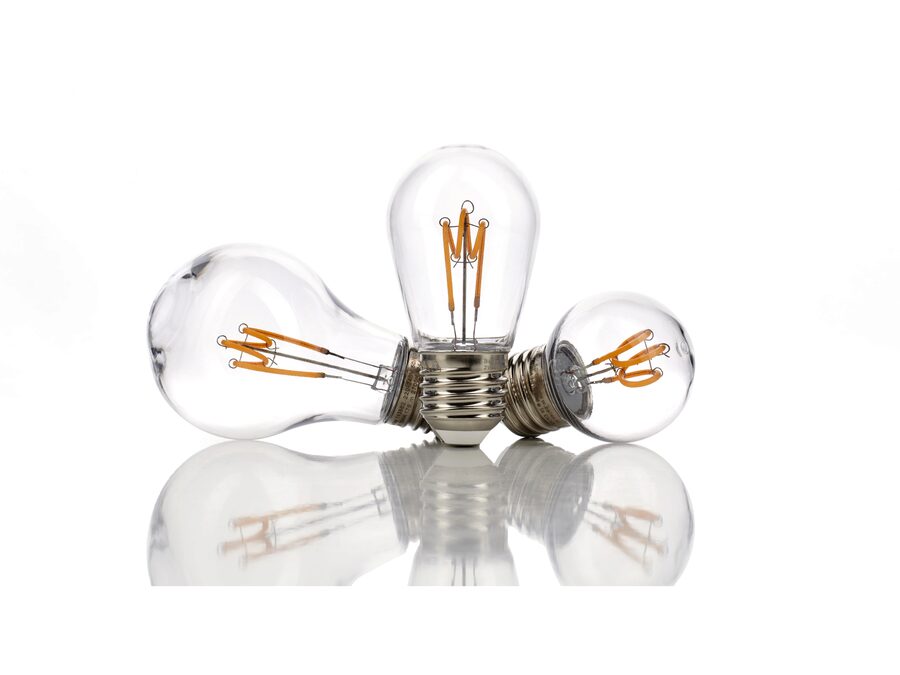 ST45 LED Filament Safe - 2W 2700K Klar slagfast plast