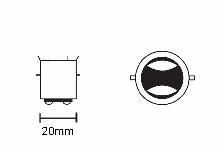 Operationslampe - 24V 60W topforspejlet, Ba20d sokkel