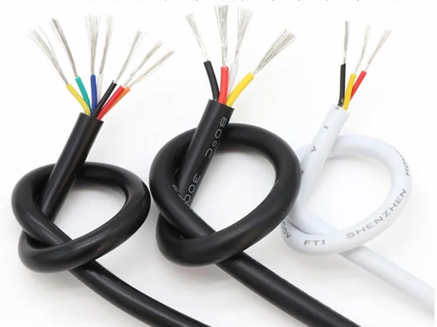 Multikabel - 5x0,05mm² trådet, Ø2,8mm, Sort (metervare)