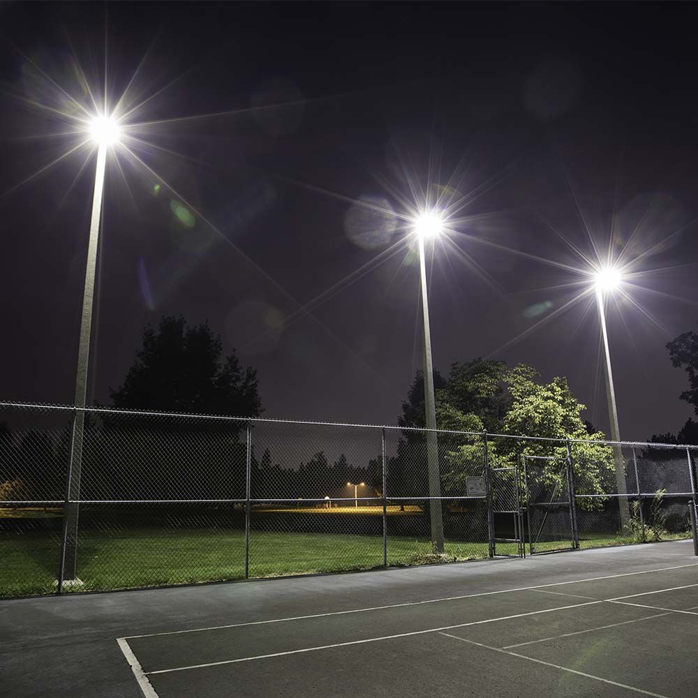 500W LED projektør med super høj effekt og 1m kabel - Sort hus, IP65, 6500K, 135lm/W