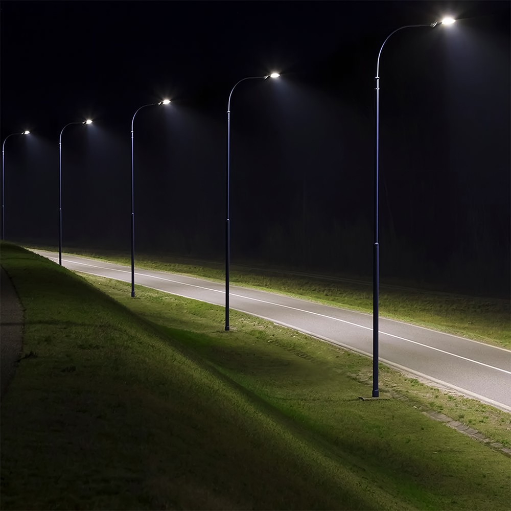 100W LED gadebelysning med Samsung chip, 4000K, 9400lm, RA80, IP65, 5 års garanti