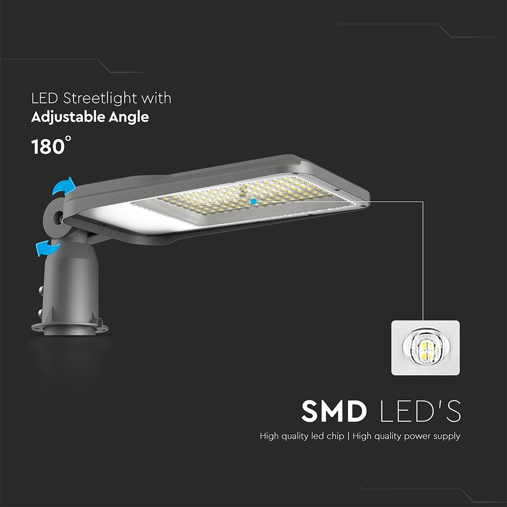100W LED gadebelysning med Samsung chip, 4000K, 9400lm, RA80, IP65, 5 års garanti