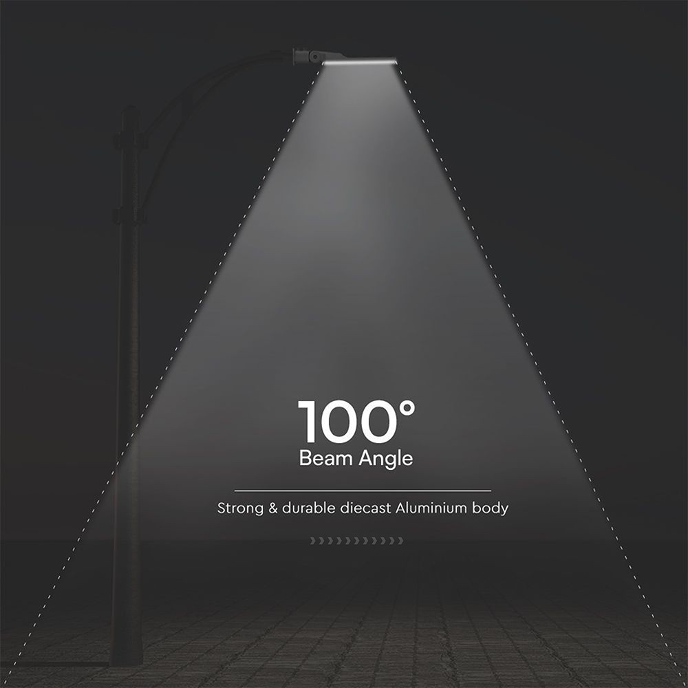 100W LED gadebelysning med Samsung chip, 4000K, 9400lm, RA80, IP65, 5 års garanti