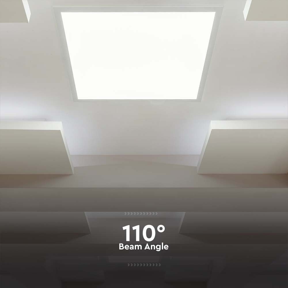 V-Tac 60x60 LED panel - 40W, 120lm/W, 5 års garanti, hvid kant