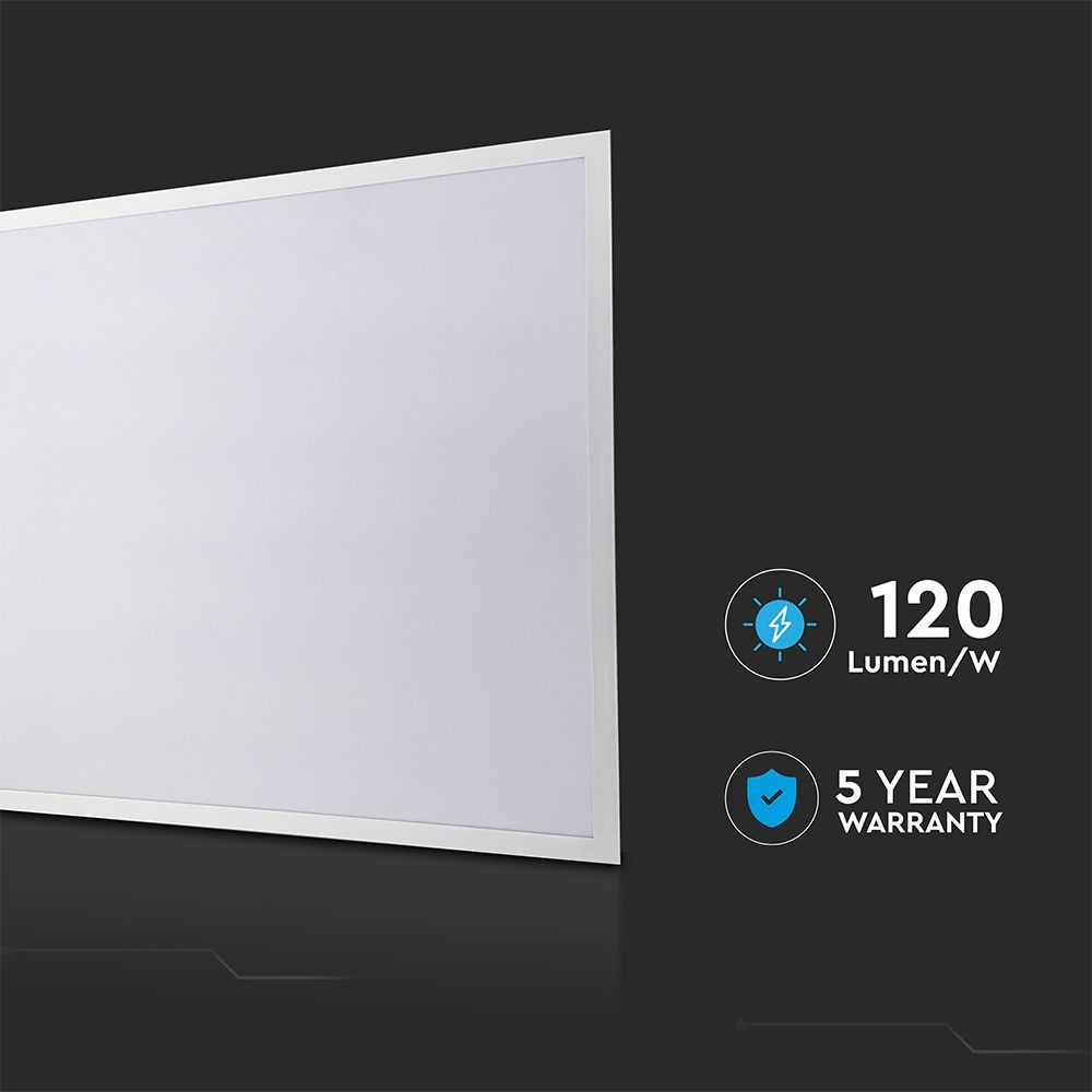 V-Tac 60x60 LED panel - 40W, 120lm/W, 5 års garanti, hvid kant