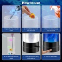 Fiskelampe RGB 23cm høj - Ø9 cm (perfekt til børn og barnlige sjæle)