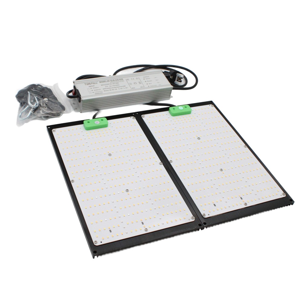 Quantum vækstlampe 240W - Fuldt spektrum, justerbar lysstyrke, IP65, ophæng inkluderet