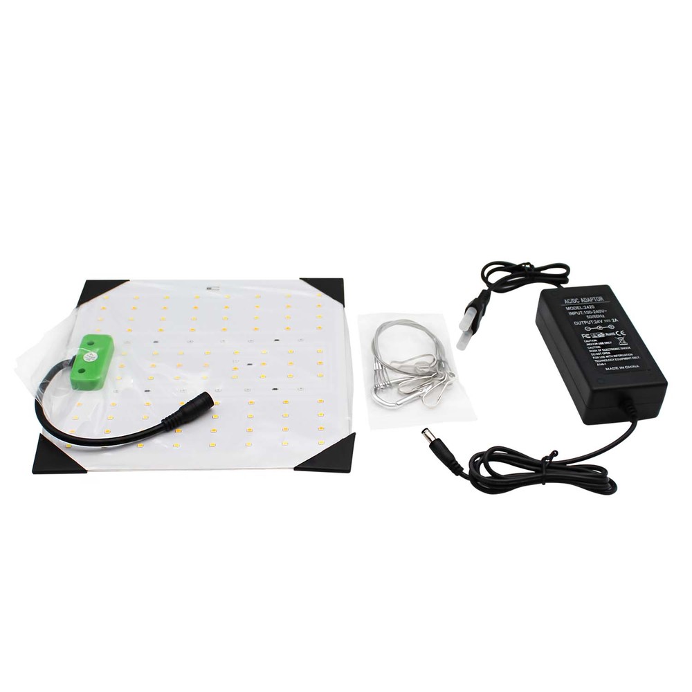 Quantum vækstlampe 28W - Inkl. ophæng, fuldt spektrum, uden blæser, IP65 - 3900lm, RA89, 230V, energieffektiv.