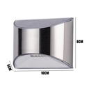 MIVO Solcelle væglampe LED - Sølv, udendørs væg-effekt, 2 stk.