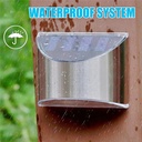 MIVO Solcelle væglampe LED - Sølv, udendørs væg-effekt, 2 stk.