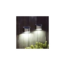 MIVO Solcelle væglampe LED - Sølv, udendørs væg-effekt, 2 stk.