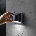 MIVO Solcelle væglampe LED - Sølv, udendørs væg-effekt, 2 stk.