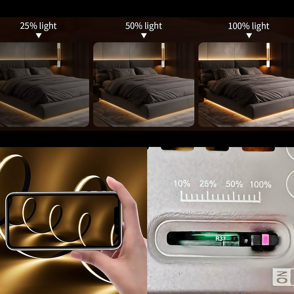 Slide justerbar 24V 100W strømforsyning med flicker free teknologi