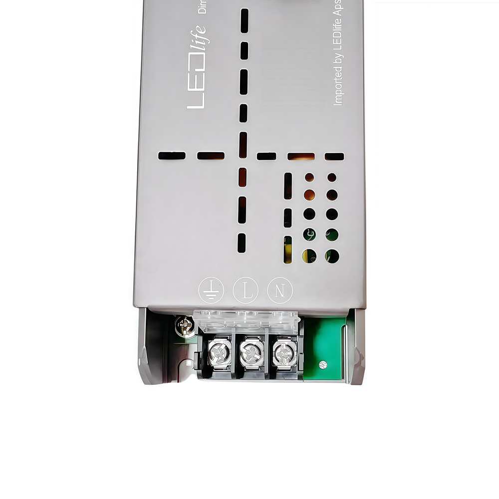 24V 400W Slide dæmpbar strømforsyning med flicker free-teknologi - 230V input, 24V DC output, 16,6A