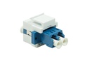 Keystone Fiber samleled - LC Duplex singlemode, Akva/hvid