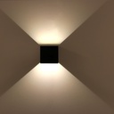 LEDlife CUBIC 6W Dæmpbar Sort Væglampe op/ned Justerbar IP65 inkl. Lyskilde - Inde/Ude Anvendelse