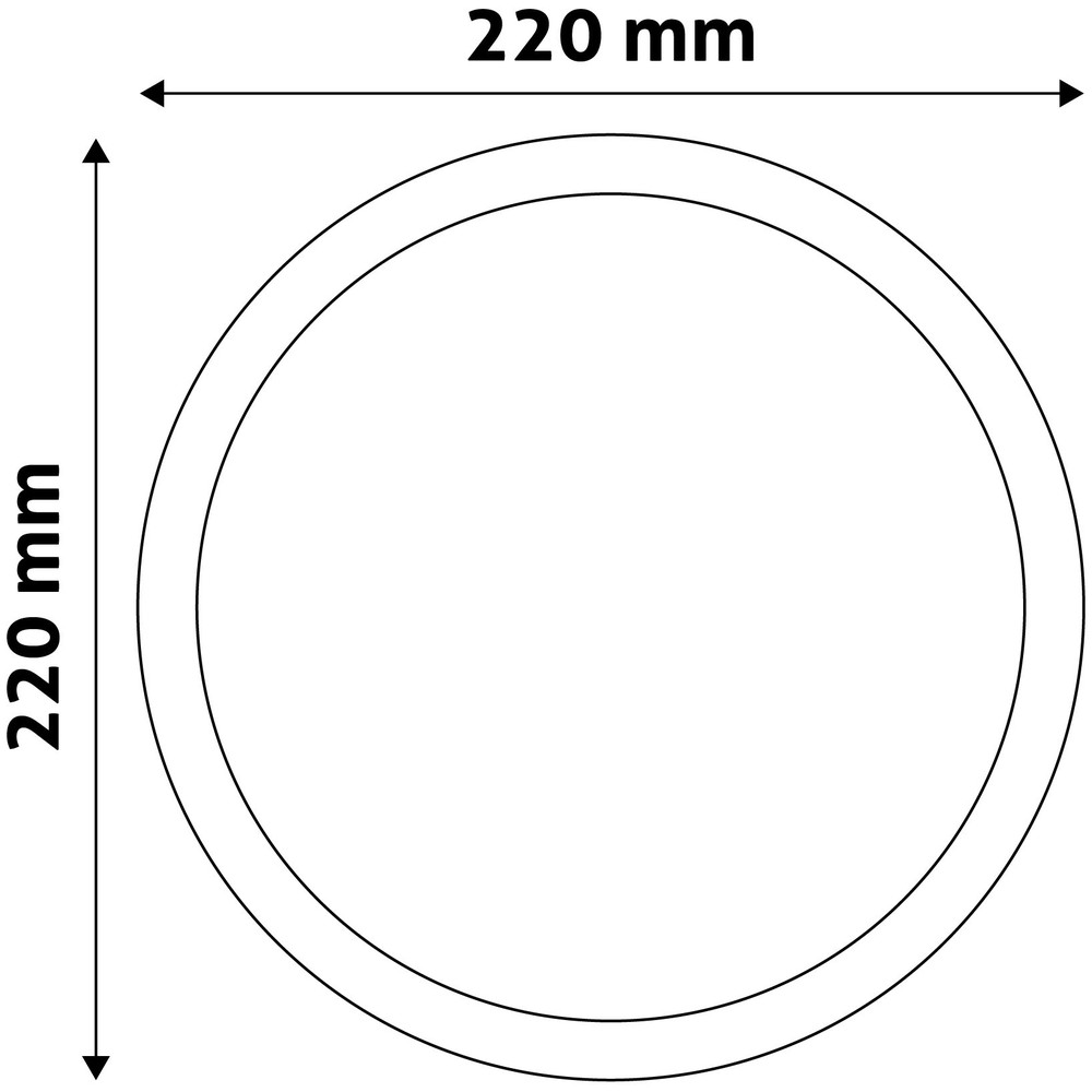 18W LED indbygningspanel - Erstatter 97W - Ø20,2 cm hul, Ø22 cm mål, 230V - 1490lm - RA80