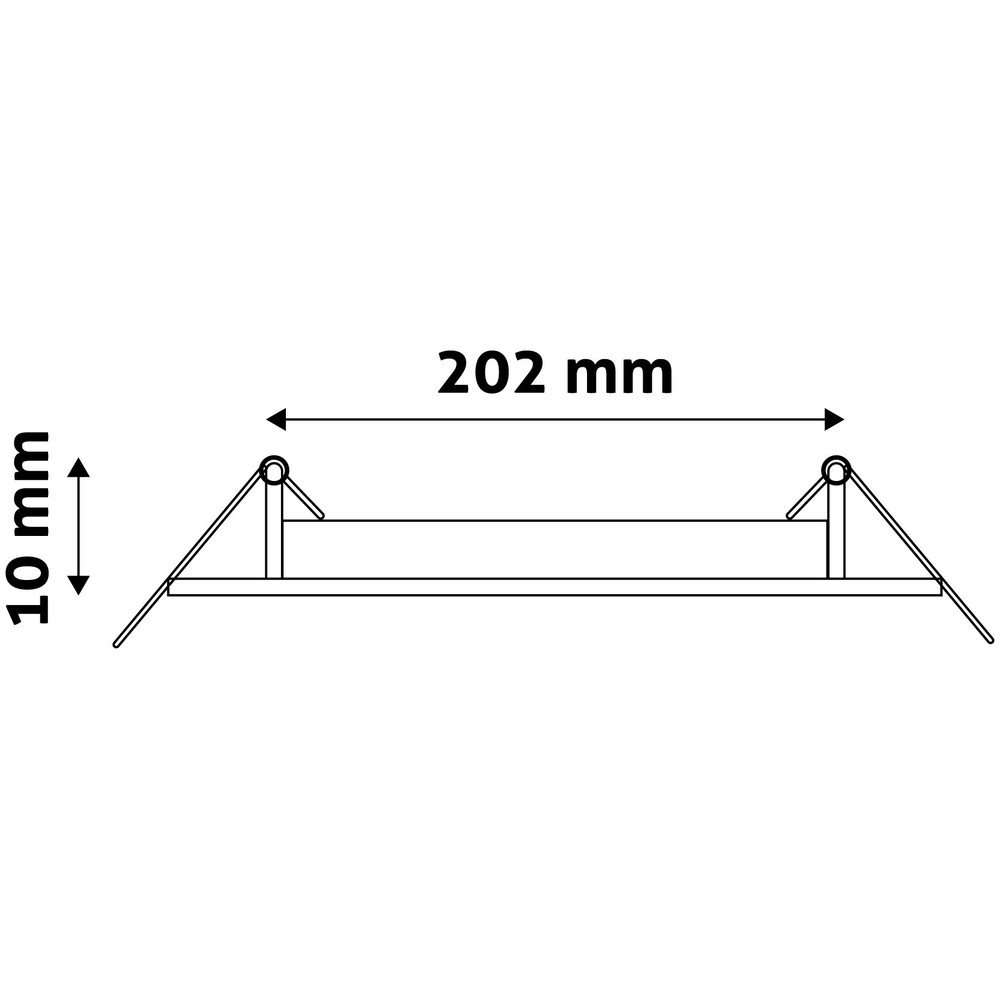 18W LED indbygningspanel - Erstatter 97W - Ø20,2 cm hul, Ø22 cm mål, 230V - 1490lm - RA80