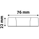 18W LED indbygningspanel - Erstatter 97W - Ø20,2 cm hul, Ø22 cm mål, 230V - 1490lm - RA80