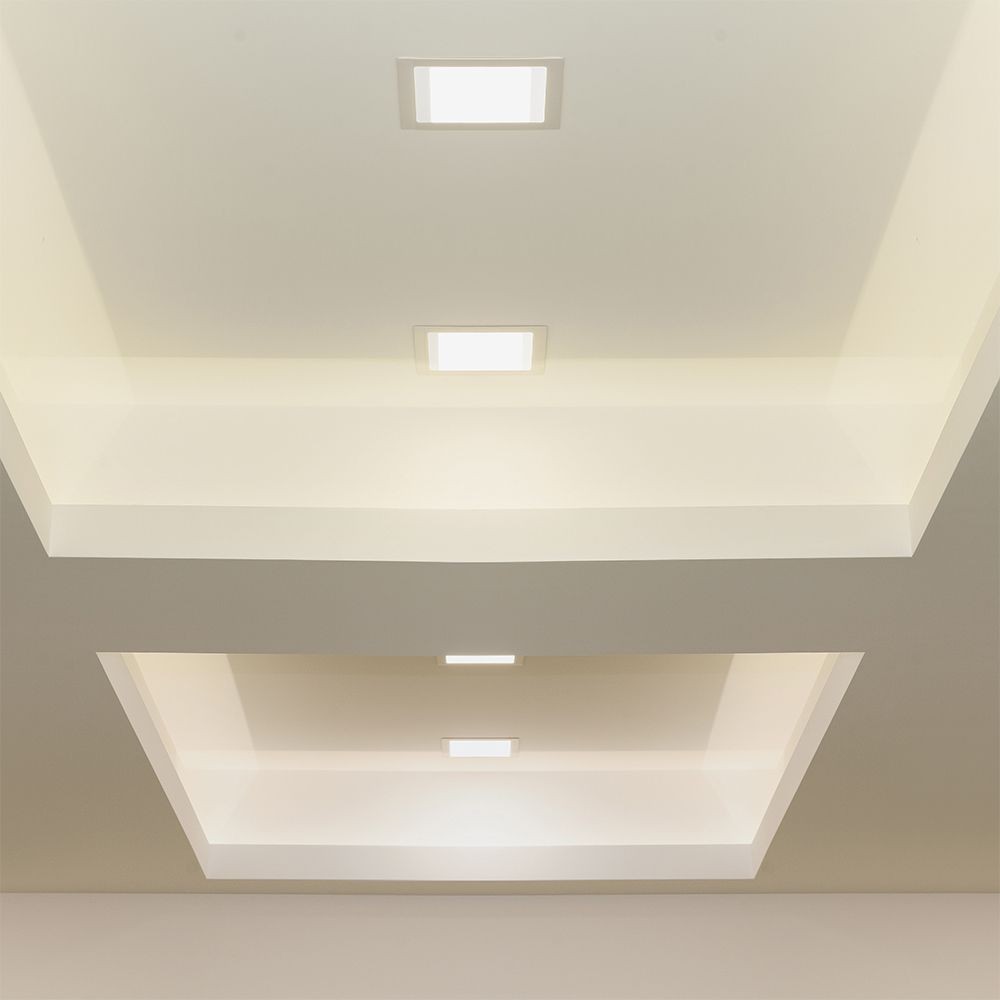 V-Tac 18W LED indbygningspanel - Hul: 20,5cm x20,5cm, Mål: 22cm x 22cm, 230V, 1980lm, RA80