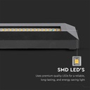 Trappelys med LED, 3000K, Sort hus, Rektangel, Effekt 3W, 110lm, RA80, IP65