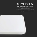 24W LED Dome - Samsung Chip, 4000K, Firkantet, Hvid Ramme, IP44 (inkl. 5 års producentgaranti)