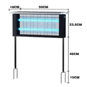 Solcelle insektlampe - Sort, IP65, 20W, dækker op til 120m2, Effekt: 1,3W - Til udendørs brug.