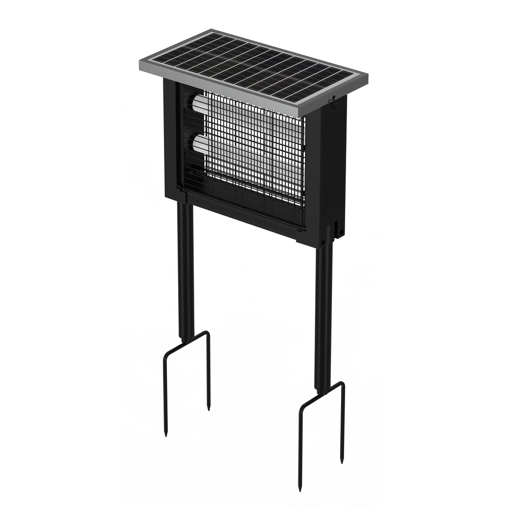 Solcelle insektlampe - Sort, IP65, 20W, dækker op til 120m2, Effekt: 1,3W - Til udendørs brug.