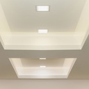 24W Bagbelyst Panel - 4000K, Firkantet LED Loftlampe med 2640lm og RA80 - Energibesparende belysning til ethvert rum