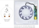 Ventilator - pRestige Ø120 ZG HS m. lukker, Fugtsensor, 16W