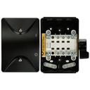 Sikkerhedsafbryder, sort 16A 2-pol+N+J