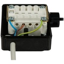 Sikkerhedsafbryder, sort 16A 2-pol+N+J