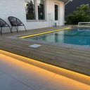 15m Vandtæt LED Pool Strip med 120 LED pr. meter, 7,5W/m, 24V, IP68, RA80, 750lm/m - Ideel til poolbelysning
