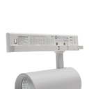 29W Dæmpbar hvid skinnespot fra LEDlife med høj effektivitet på 140 lm/W, RA 90 og 38 graders spredning, passer til 3-fasede systemer