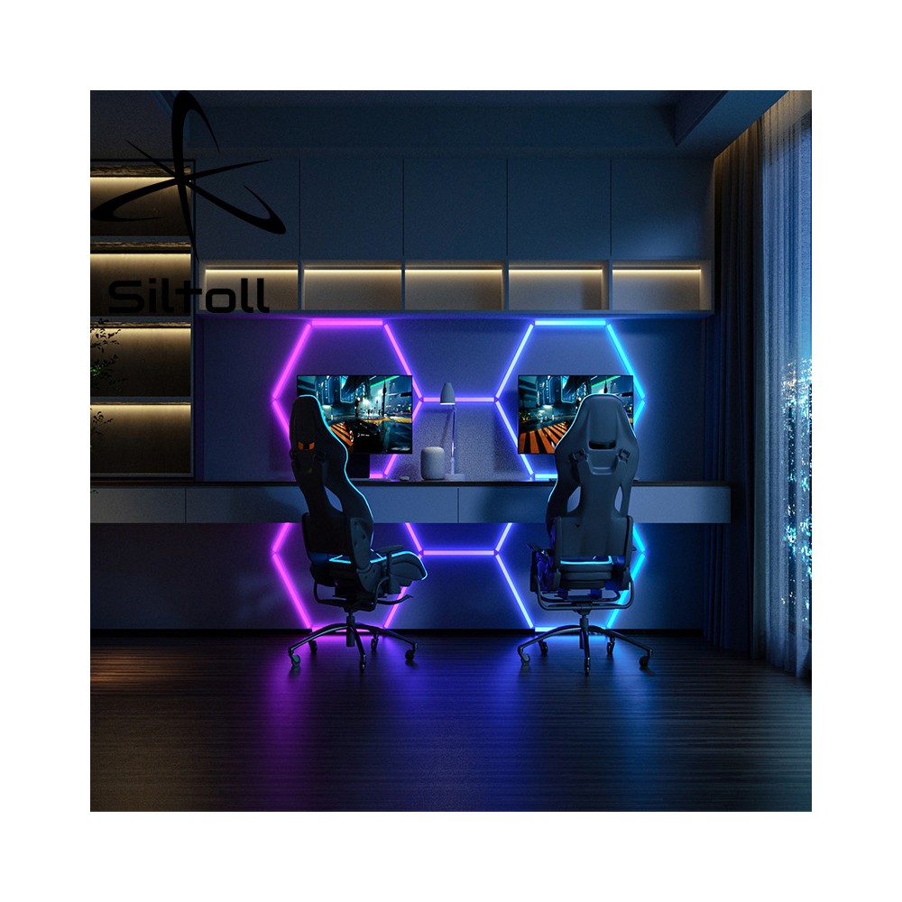 Hexagon RGBIC 4 felter komplet sæt med Bluetooth controller - 64W