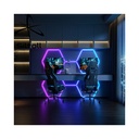 Hexagon RGBIC 4 felter komplet sæt med Bluetooth controller - 64W