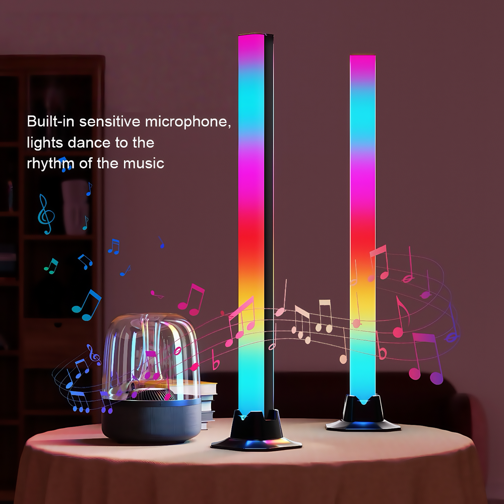 RGBIC ambient light bar - 42cm med Bluetooth og 5W effekt, inkl. 2 stk. USB-input, 5V, til stemningsfuld belysning