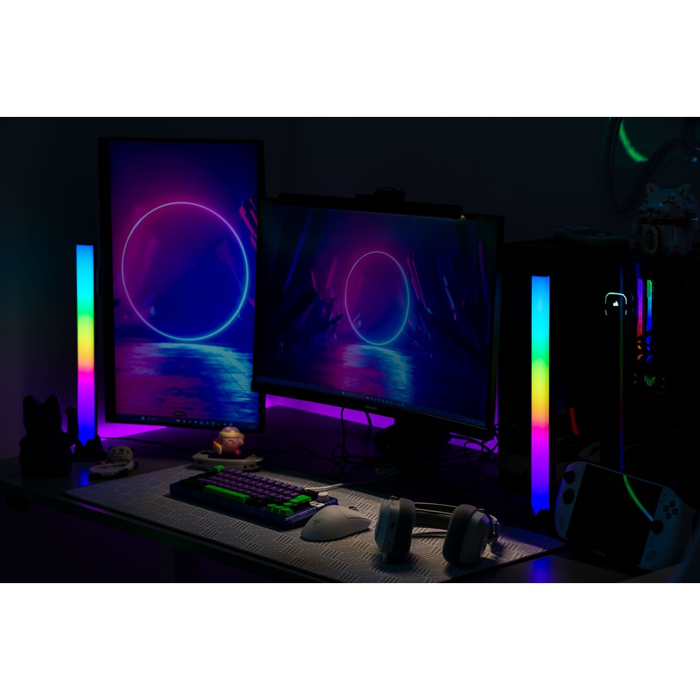 RGBIC ambient light bar - 42cm med Bluetooth og 5W effekt, inkl. 2 stk. USB-input, 5V, til stemningsfuld belysning