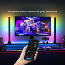 RGBIC ambient light bar - 42cm med Bluetooth og 5W effekt, inkl. 2 stk. USB-input, 5V, til stemningsfuld belysning