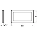LK Fuga ramme PURE 66 glas 2m - hvid