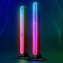 2 stk. RGBIC uendelige ambient light bar - 28cm, Bluetooth, 5W, USB-opladning