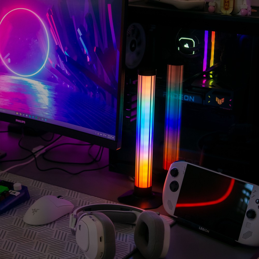 2 stk. RGBIC Ambient Light Bar - 33cm, Bluetooth, Effekt: 5W, Input: 5V USB